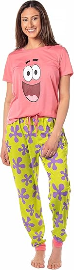 Nickelodeon Womens' SpongeBob SquarePants Patrick Star Sleep Pajama Set