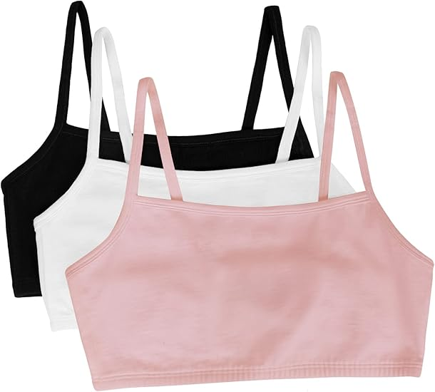 Fruit of The Loom Womens Spaghetti Strap Cotton Sports Bra - All-Day Comfort